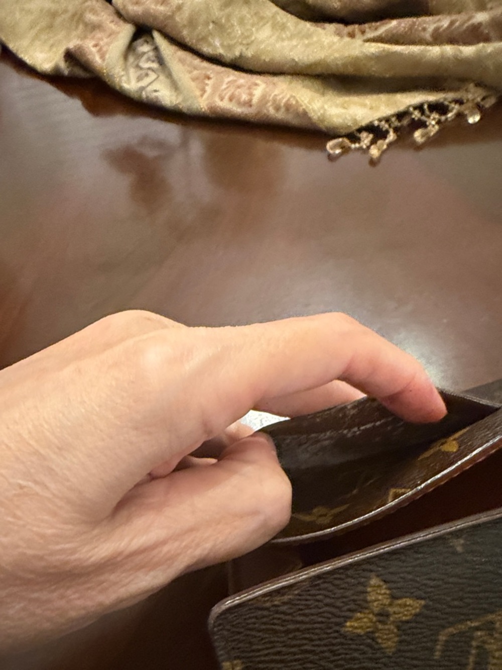 Louis Vuitton Monogram Canvas Long Wallet - Brown/Gold Accents - Picture 10 of 12